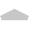 Ekena Millwork Peaked Cap 3 Spoke Architectural PVC Combination Pediment, 38"W x 16-3/8"H x 2-3/4"P (Pitch 6/12) PEDPC038X165PKC03 - alternate 4